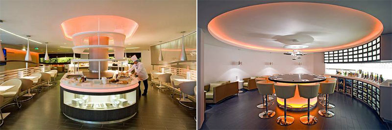 Luxurious... join the jet-set in lounges such as the SkyTeam venue at Heathrow's Terminal 4
