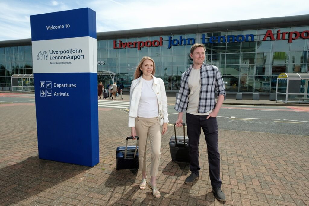 Liverpool John Lennon Airport Passenger outside