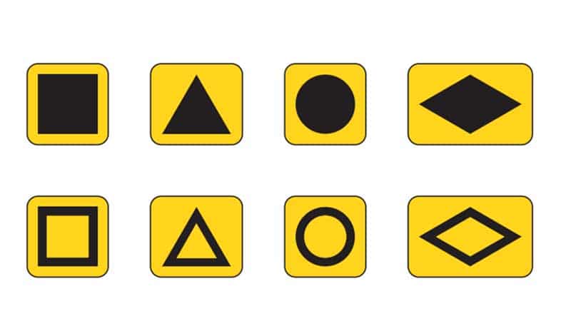 emergency diversion sign symbols