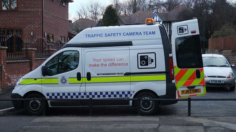 Can a mobile speed camera van catch you while moving?