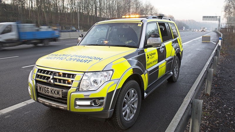 Highway Traffic Patrol Car Pull over, routine Check, Road