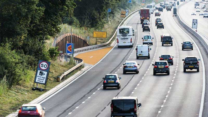 Smart motorway - with Emergency Refuge Area - or ERA