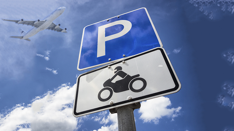 Find out if you can park your motorbike at UK airports - and how much it'll cost