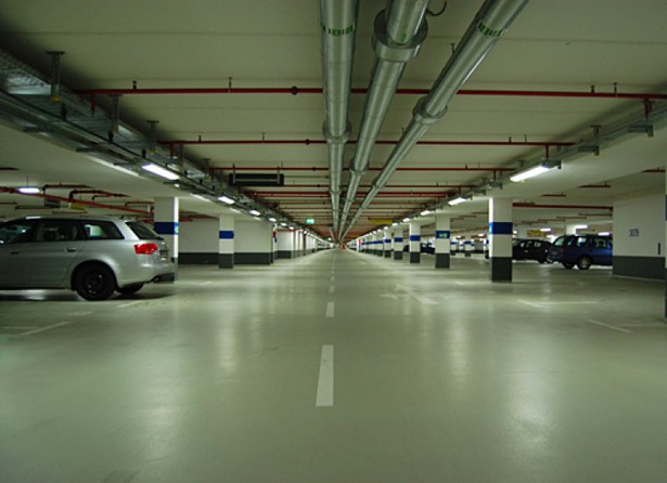 Internal view of Rheinauhafen Parking Tunnel