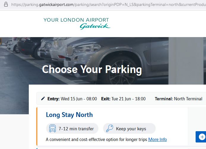 Gatwick North Long Stay Parking