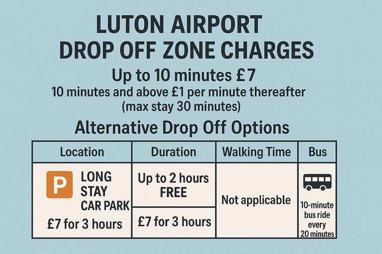 Luton airport drop off charges