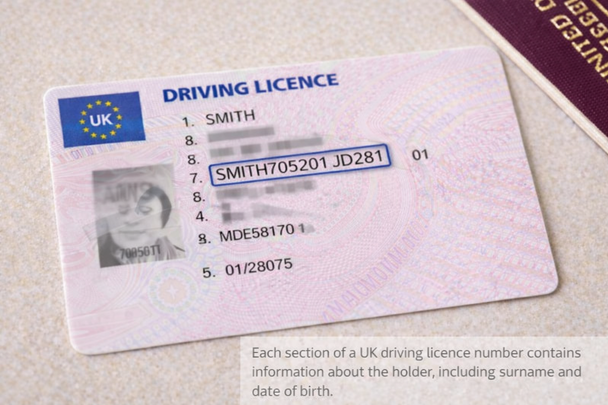 What the Characters on Your Driving Licence Number Really Mean