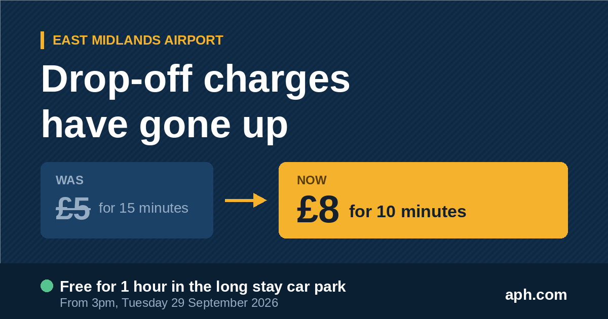 East Midlands Airport Drop Off